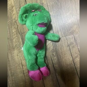 Vintage 1992 Green Purple Baby Bop Barney Triceratops Dinosaur 13” Plush